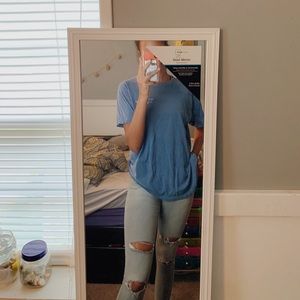 grey distressed jeans